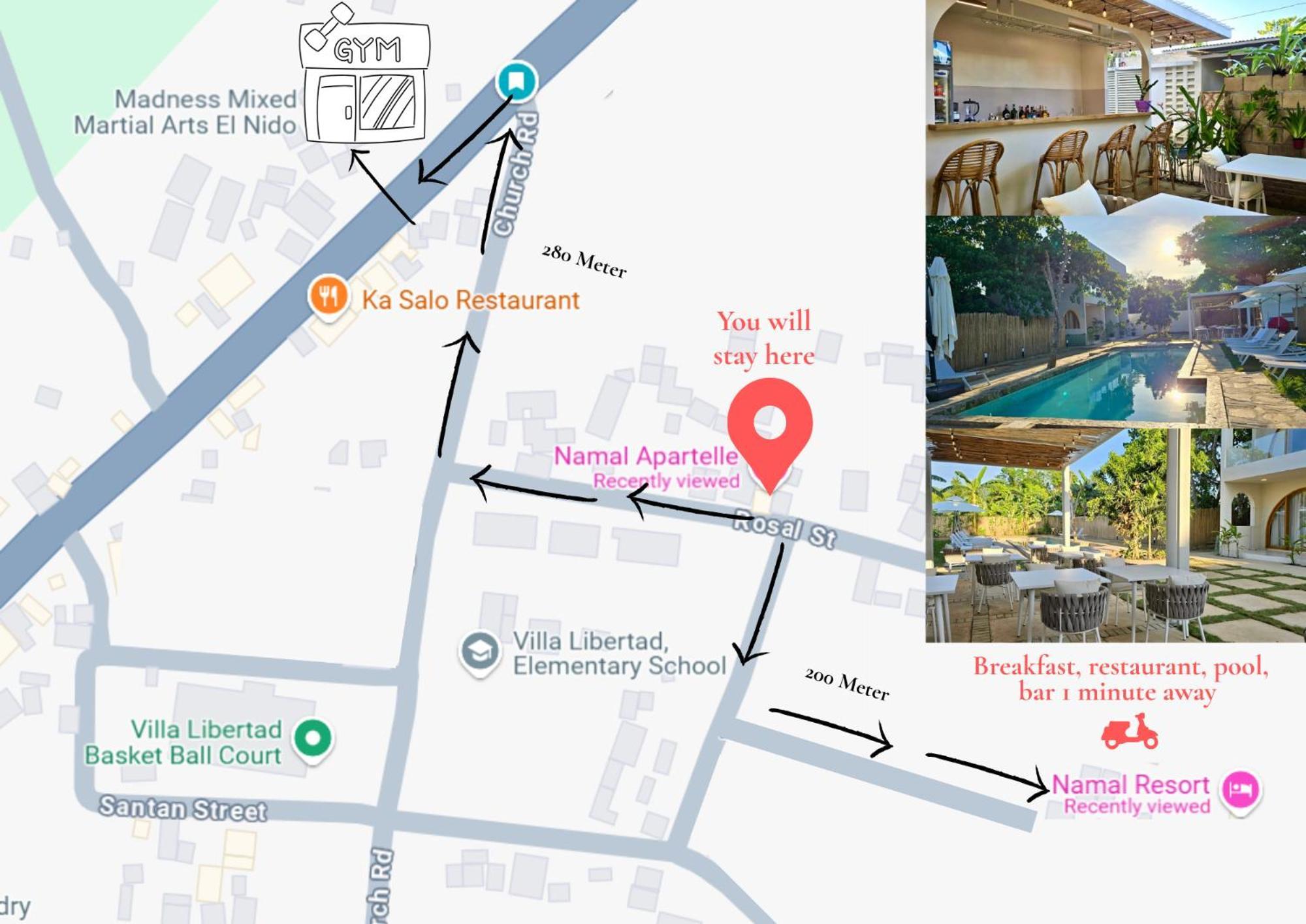 Namal Apartelle - Free Scooter & Gym Access El Nido Exteriör bild